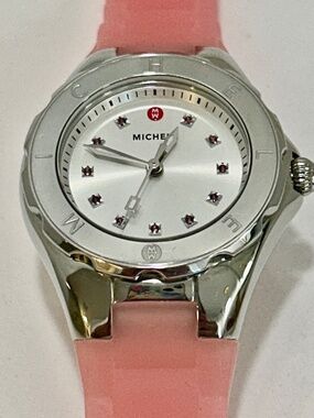 Michele 11 Pink Topaz Tahitian Jelly Bean Watch